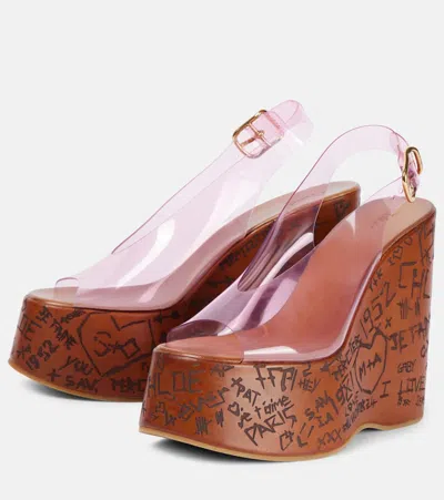 Chloé Chloe Women Pink Pvc Maxime Wedges
