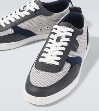 Christian Louboutin Mens Marine Tutti Rui Leather Low-top Trainers Eur 43.5 / 9.5 Uk