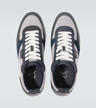 Christian Louboutin Mens Marine Tutti Rui Leather Low-top Trainers Eur 43.5 / 9.5 Uk