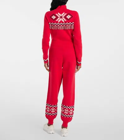 The Upside Keystone Jojo Embroidered Sweatpants In Red