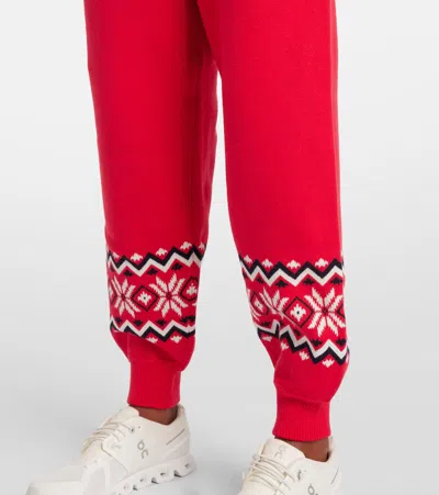 The Upside Keystone Jojo Embroidered Sweatpants In Red