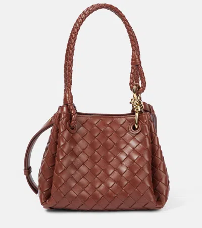 Bottega Veneta Parachute Small Intrecciato Leather Tote Bag In Sapele