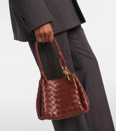 Bottega Veneta Parachute Small Intrecciato Leather Tote Bag In Sapele