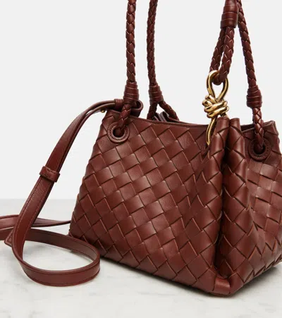 Bottega Veneta Parachute Small Intrecciato Leather Tote Bag In Sapele