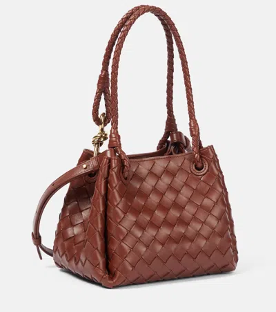 Bottega Veneta Parachute Small Intrecciato Leather Tote Bag In Sapele