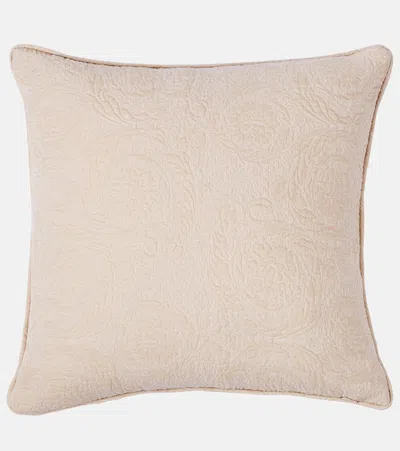 Versace Home Kissen Aus Einem Baumwollgemisch In Beige