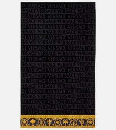 Versace Home Versace Allover Set Of 5 Terry Towels In Black