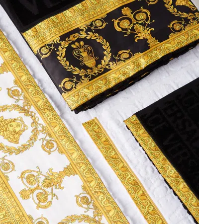 Versace Home Versace Allover Set Of 5 Terry Towels In Black