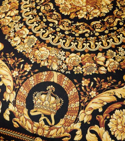 Versace Home Barocco Silk Cushion In White