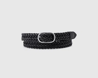 Levi's Charlie Braid Belt In Regular Black