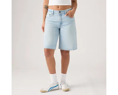 Levi's Blue Baggy Dad Denim Shorts In Pick Sides
