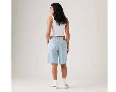Levi's Blue Baggy Dad Denim Shorts In Pick Sides