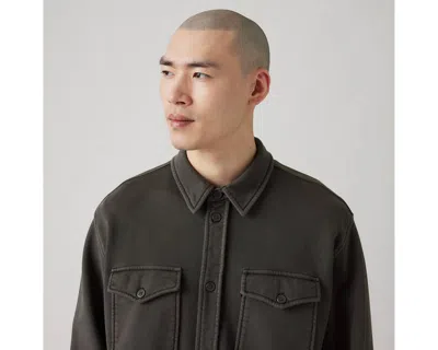Levi's Bayview Soft Worker Cotton Knit Overshirt In Gray