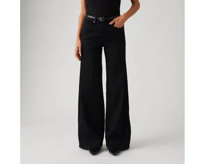 Levi's Levis 318 Shaping Wide Leg Clever G In Soft Black