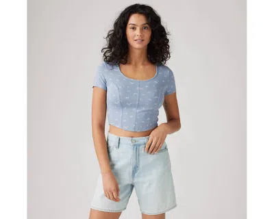 Levi's Lyra T-shirt In Dusty Blue