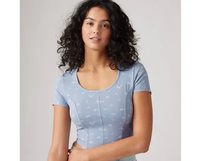Levi's Lyra T-shirt In Dusty Blue