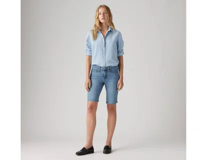 Levi's Shaping Bermuda Shorts In Camp Denim Short