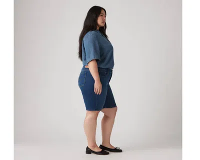 Levi's Shaping Bermuda Shorts (plus Size) In Blue