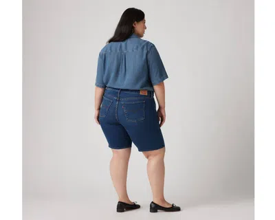 Levi's Shaping Bermuda Shorts (plus Size) In Blue