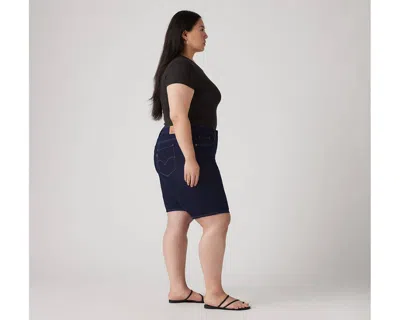 Levi's Plus Size High-rise Shaping Bermuda Shorts In Darkest Sky