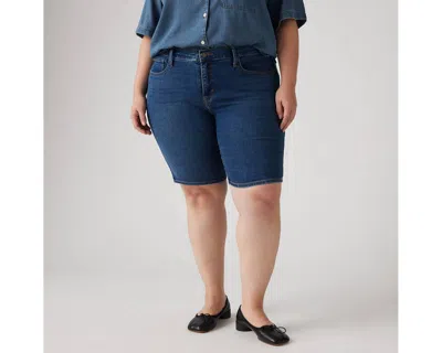 Levi's Shaping Bermuda Shorts (plus Size) In Blue