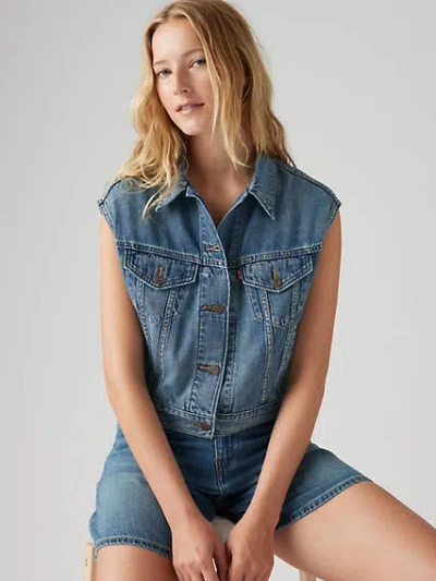 Levi's Levis Shrunken 90s Vest Stop Flaxing In Stop Flaxing Vest