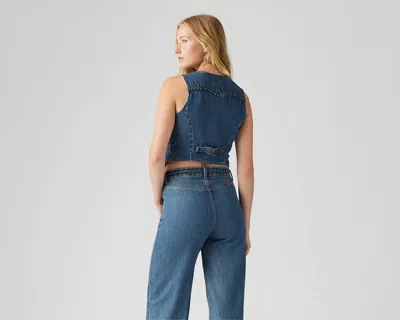 Levi's Braided Dark Wash Denim Vest Top In Big Yikes