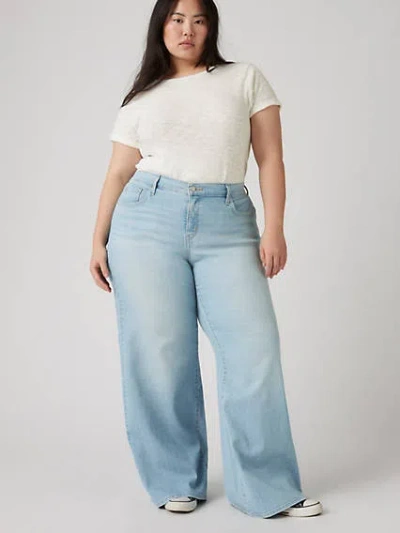 Levi's 318 Shaping Wide Leg Jeans (plus Size) In Tall Glass Of Water