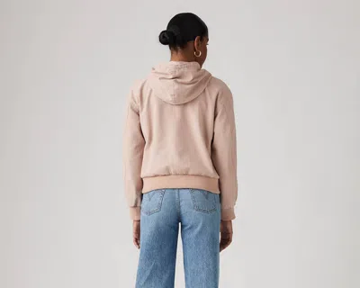 Levi's Relaxed Hooded Bomber Jacket In Brown