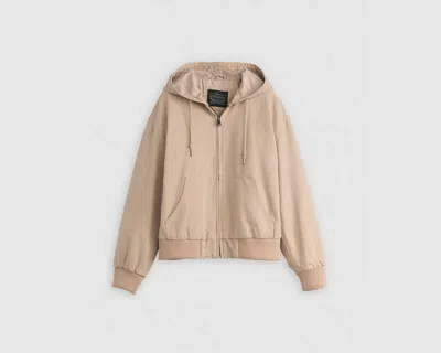 Levi's Relaxed Hooded Bomber Jacket In Brown