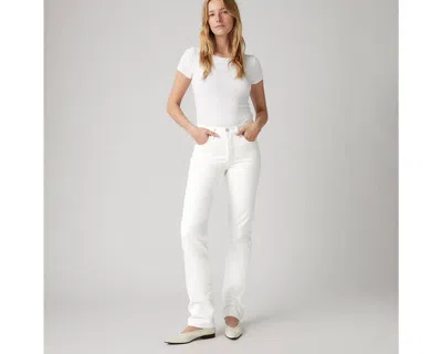 Levi's Premium 501 Jeans Womens White Denim Straight Leg Button Fly Ddr578 In Neutral