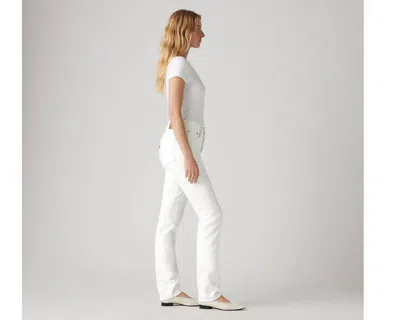 Levi's Premium 501 Jeans Womens White Denim Straight Leg Button Fly Ddr578 In Neutral