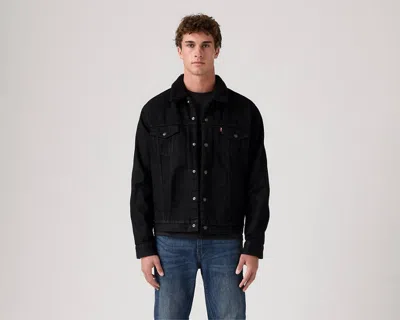Levi's Relaxed Fit Faux Shearling Lined Denim Trucker Jacket In Berk