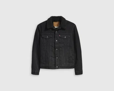 Levi's Relaxed Fit Faux Shearling Lined Denim Trucker Jacket In Berk