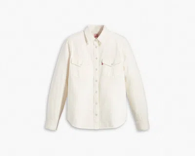 Levi's Ivory Lyocell Blend Iconic Western Shirt In Neutral