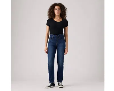 Levi's 724 High Rise Straight Jeans In Chelsea Carbon Glow