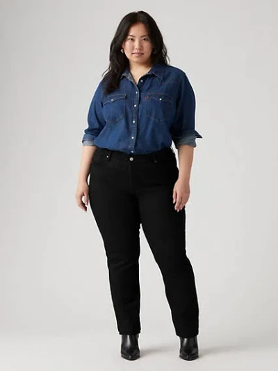 Levi's 314 Shaping Straight Jeans In Soft Black 2