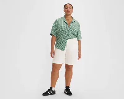 Levi's Plus Size High-rise Shaping Bermuda Shorts In White