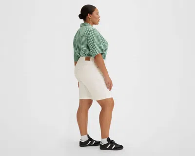 Levi's Plus Size High-rise Shaping Bermuda Shorts In White