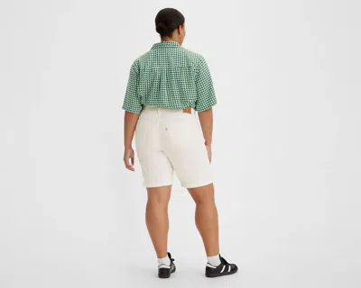 Levi's Plus Size High-rise Shaping Bermuda Shorts In White
