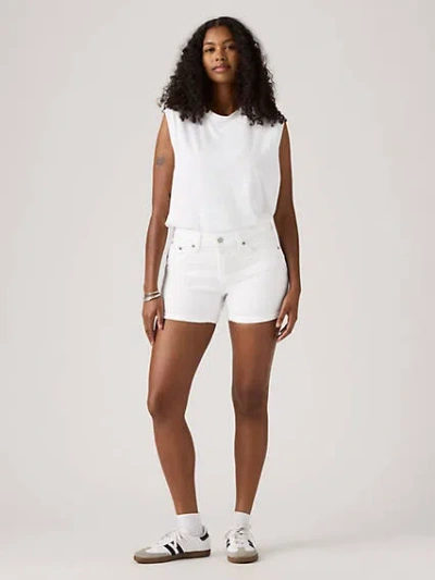 Levi's Girlfriend Shorty Shorts Big Girls 7-16 8 In White
