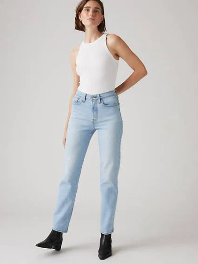Levi's Ribcage High Waist Straight Leg Jeans In Blue