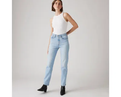 Levi's Ribcage High Waist Straight Leg Jeans In Blue
