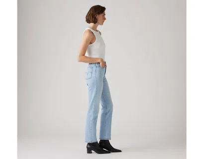 Levi's Ribcage High Waist Straight Leg Jeans In Blue