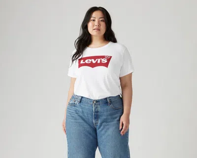 Levi's Perfect Logo Tee (plus Size) In White