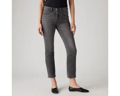 Levi's 501 Cropped Straight-leg High Rise Jeans In Well Worn
