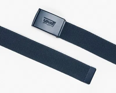 Levi's Batwing Logo Web Belt In Navy Blue