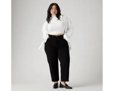 Levi's Ribcage Straight Ankle Jeans (plus Size) In Black Sprout