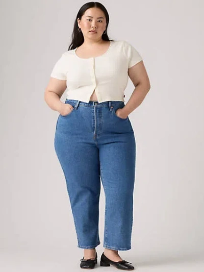 Levi's Plus Size Ribcage Straight-leg Ankle Jeans In Jazz Pop
