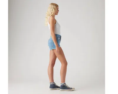 Levi's 501 Original High Rise Medium Wash Distressed Denim Shorts In Oxnard Audio